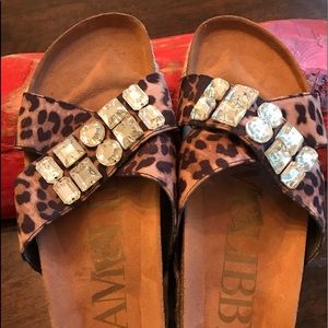 Leopard Footbed Sandals